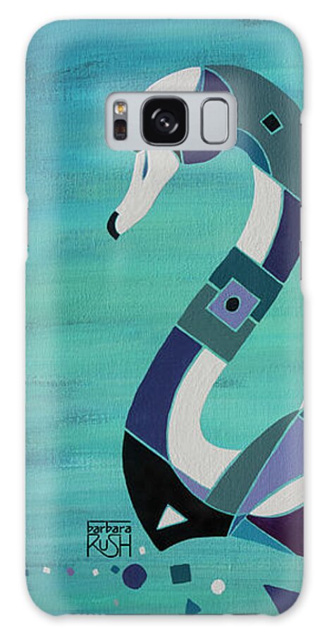 Swan Art Galaxy Case featuring the painting Swan - Infused with Grace by Barbara Rush