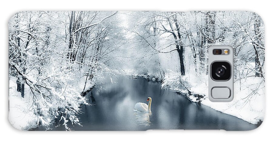 Winter Galaxy S8 Case featuring the photograph Swan Solo by Jessica Jenney