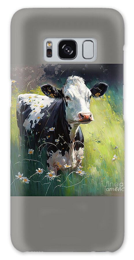 Cow Galaxy Case featuring the painting Sweet Country Cow One by Tina LeCour