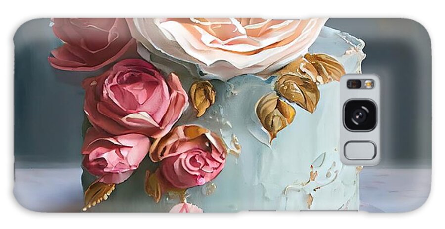 Fancy Cake Galaxy Case featuring the painting Sweetness and Light I by Mindy Sommers