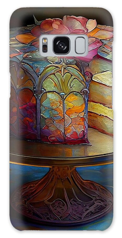 Fancy Cake Galaxy Case featuring the painting Sweetness and Light XV by Mindy Sommers