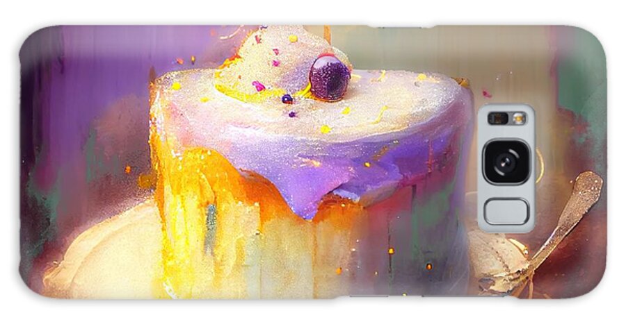 Fancy Cake Galaxy Case featuring the painting Sweetness and Light XXVIII by Mindy Sommers