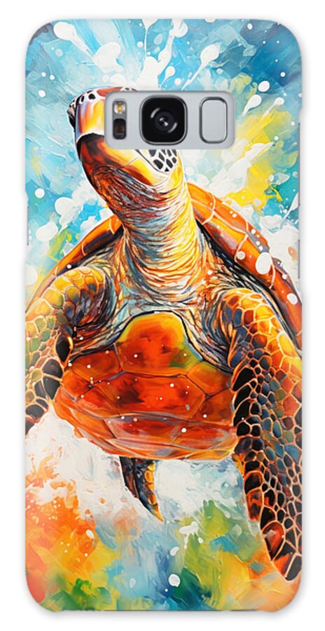Turtle Galaxy Case featuring the digital art Swimming Turtle by Imagine ART