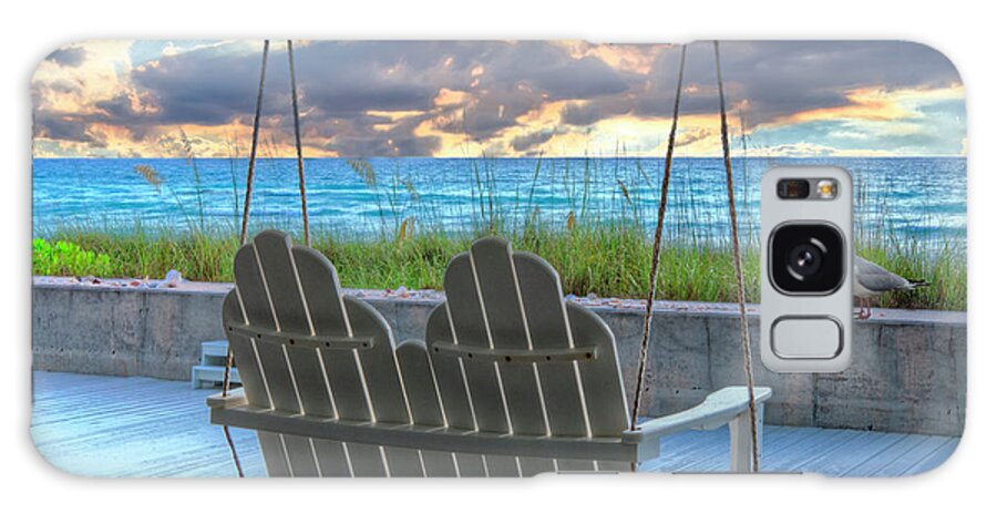 Bird Galaxy S8 Case featuring the photograph Swing at the Beach in Square by Debra and Dave Vanderlaan