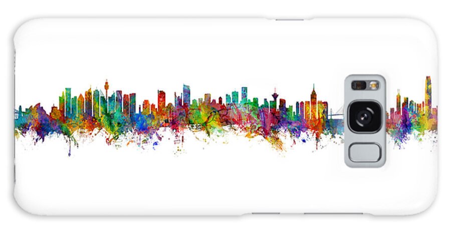Hong Kong Galaxy Case featuring the digital art Sydney, Vancouver and Hong Kong Skylines Mashup by Michael Tompsett