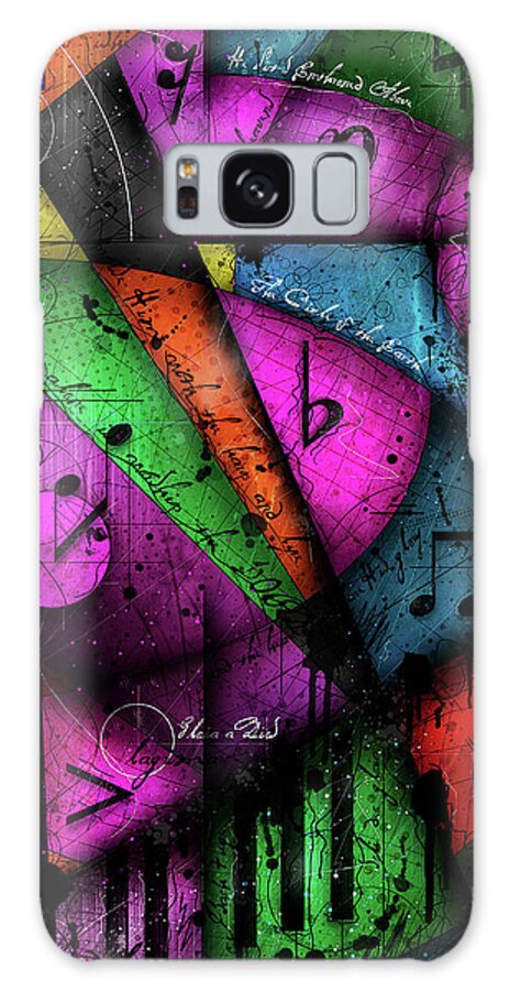 Abstract Music Galaxy Case featuring the digital art Symbols In D Minor by Gary Bodnar