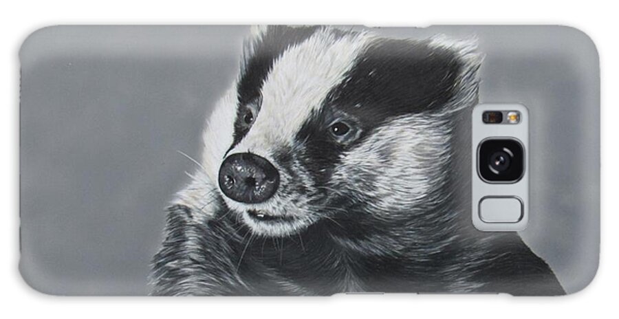 Badger Galaxy Case featuring the drawing Table for One by Kelly Speros