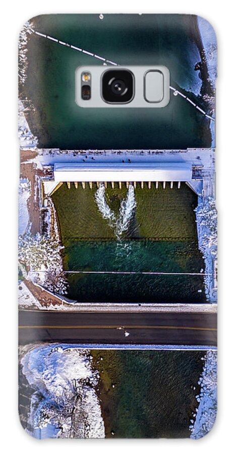 Drone Galaxy Case featuring the photograph Tahoe City Dam TD by Clinton Ward