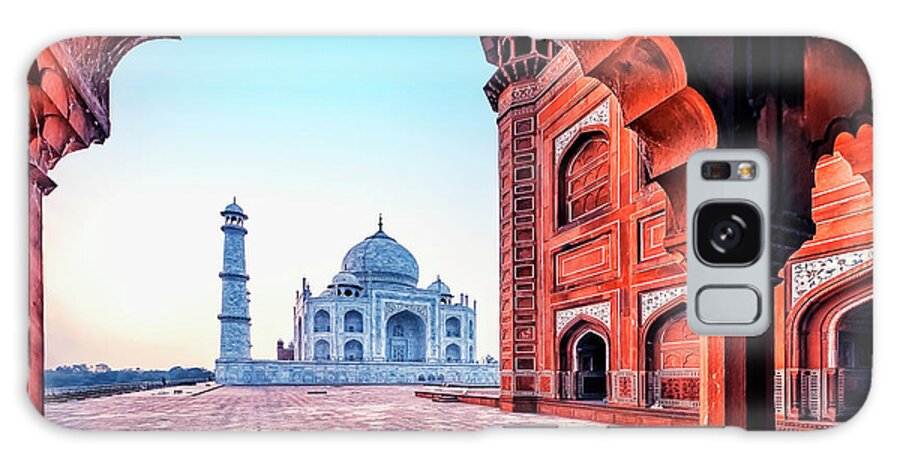 Agra Galaxy Case featuring the photograph Taj Morning by Manjik Pictures