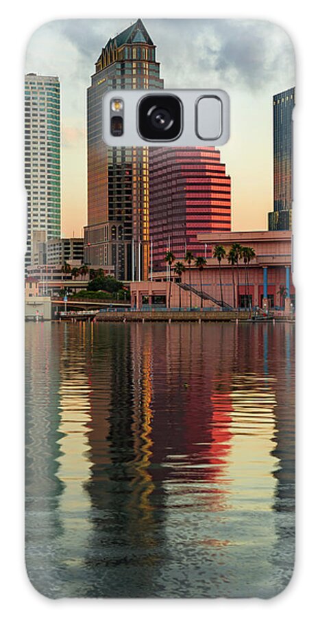 Tampa Bay Skyline Galaxy Case featuring the photograph Tampa Bay Skyline Reflections and Cityscape by Gregory Ballos