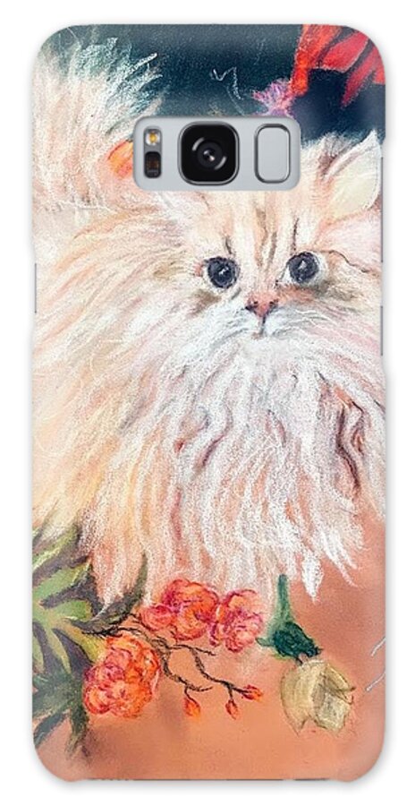 Persian Cat Galaxy Case featuring the pastel Tawny by Juliette Becker