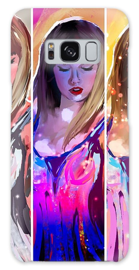  Galaxy Case featuring the mixed media Taylor Collage 5 by Eileen Backman