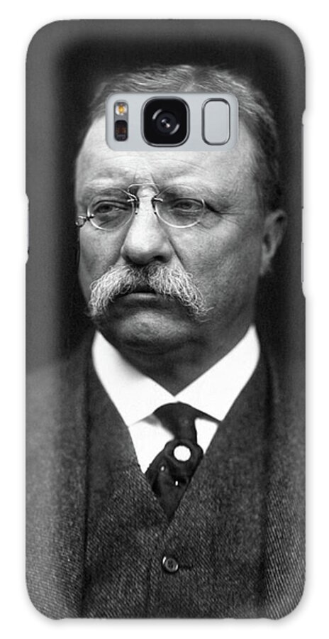 Theodore Roosevelt Galaxy Case featuring the photograph Teddy Roosevelt by War Is Hell Store