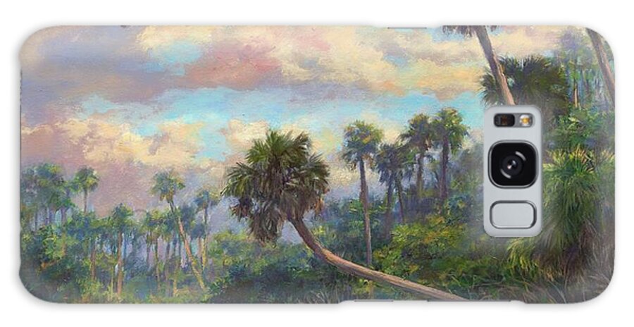 Everglades Galaxy Case featuring the painting TEN MILE CREEK, vertical by Laurie Snow Hein