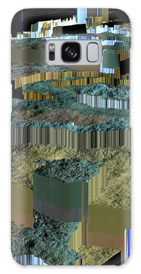 Terraces Galaxy Case featuring the digital art Terraces Abstract by Judi Suni Hall