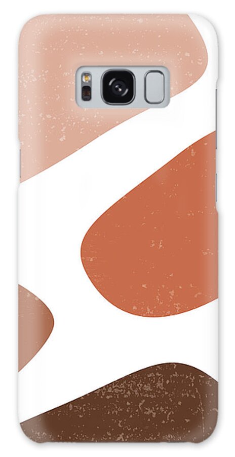 Terracotta Galaxy Case featuring the mixed media Terracotta Abstract 48 - Modern, Contemporary Art - Abstract Organic Shapes - Brown, Burnt Sienna by Studio Grafiikka