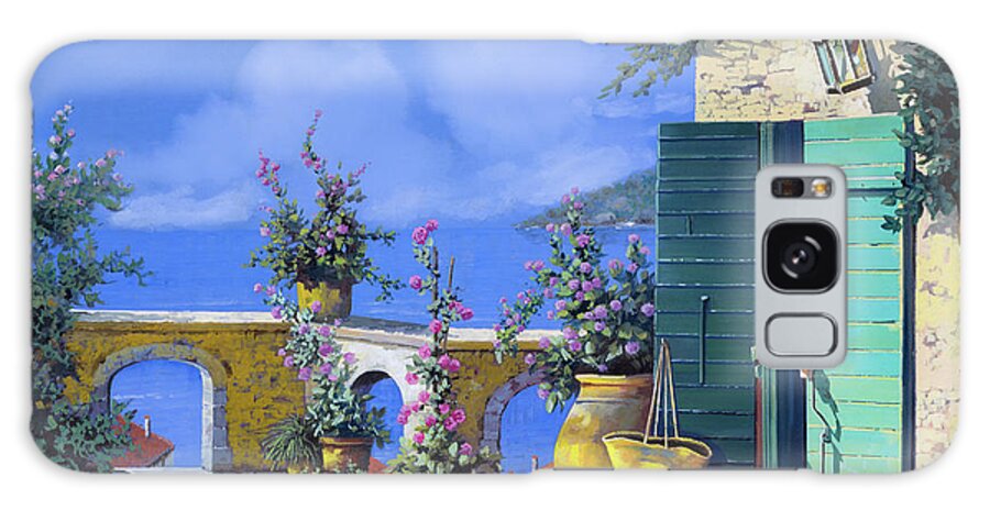 Terrace Galaxy Case featuring the painting Terrazza Verde by Guido Borelli