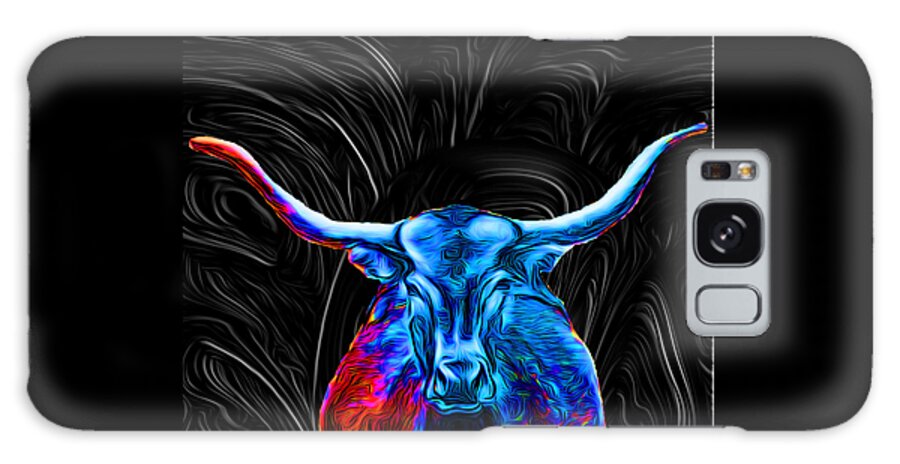 Abstract Galaxy Case featuring the digital art Texas Longhorn - Abstract by Ronald Mills
