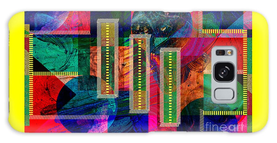 Abstract Art Galaxy Case featuring the digital art Textures And Lines by Diamante Lavendar