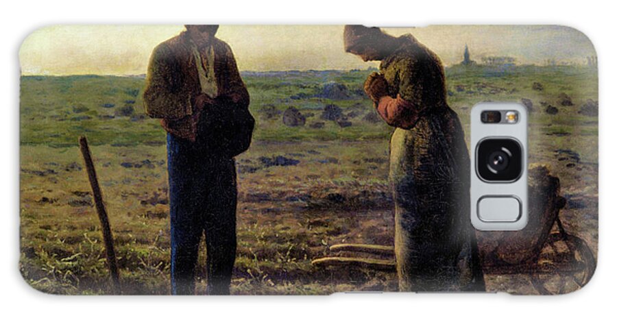 Jean-francois Millet Galaxy Case featuring the painting The Angelus - Digital Remastered Edition by Jean-Francois Millet
