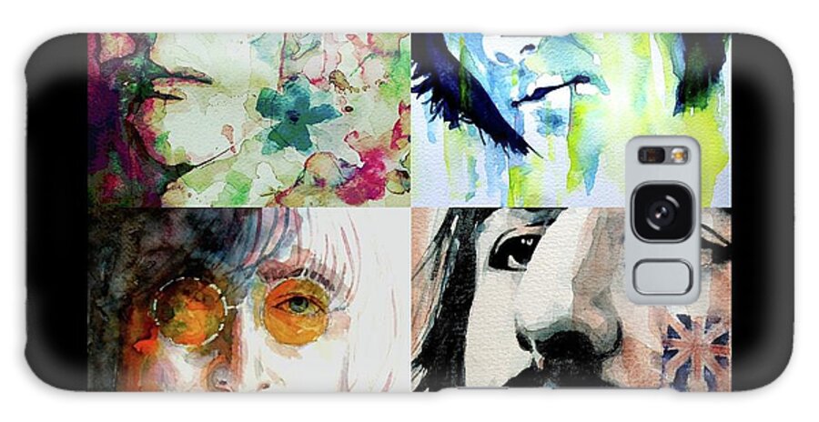 The Beatles Galaxy Case featuring the painting The Beatles - LOVE by Paul Lovering
