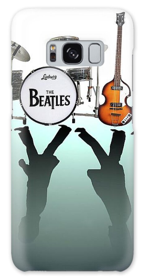 The Beatles Galaxy Case featuring the digital art The Beatles by Yelena Day