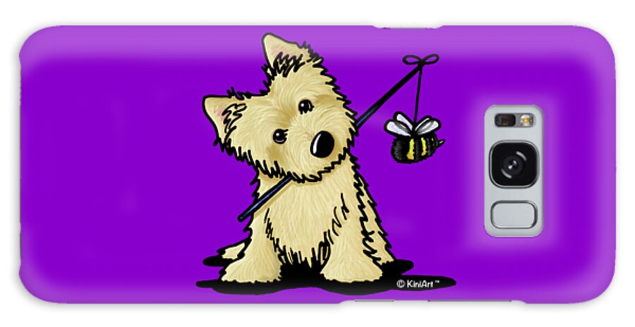Cairn Terrier Galaxy Case featuring the drawing The Beekeeper by Kim Niles aka KiniArt
