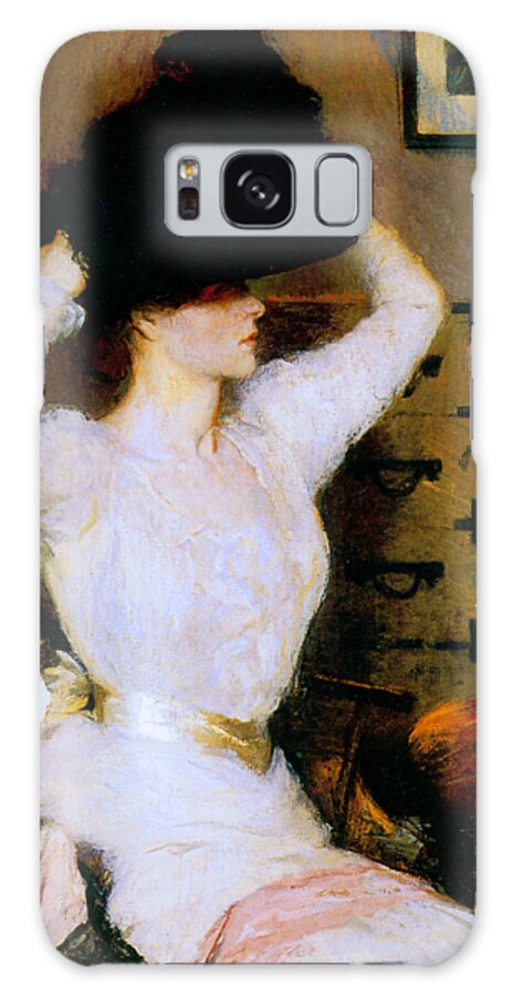 Benson Galaxy Case featuring the painting The Black Hat 1904 by Frank Benson
