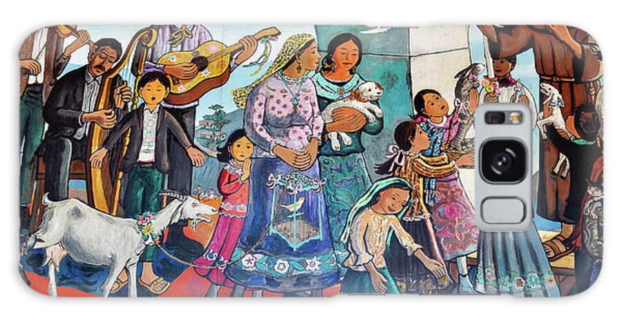 Olvera Street Galaxy Case featuring the painting The Blessing of Animals Olvera Street by Kyle Hanson
