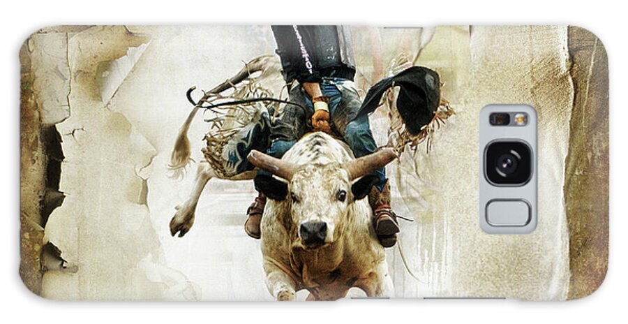 Bull Galaxy Case featuring the digital art The Bull Rider by Linda Lee Hall