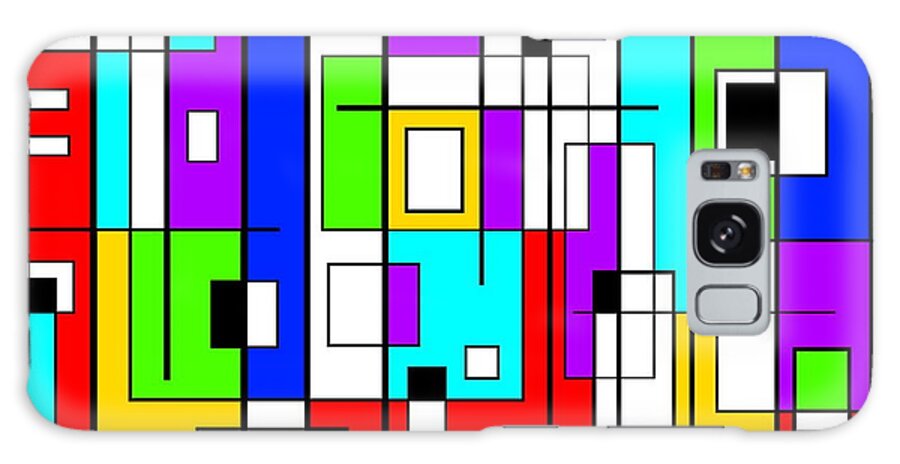Squares Galaxy Case featuring the digital art The Busy City by Designs By L