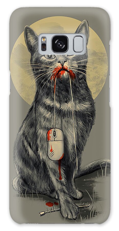 Cat Galaxy Case featuring the digital art The Catch by Nicebleed