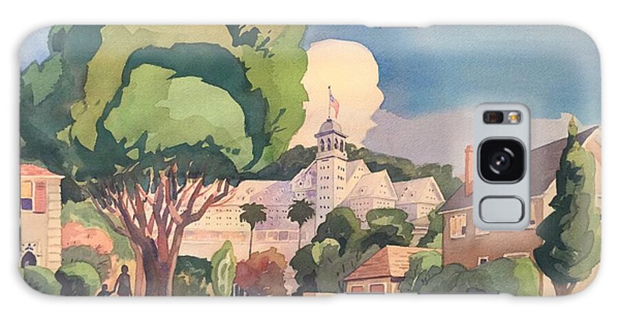 Berkeley Galaxy Case featuring the painting The Claremont Hotel in Berkeley, CA by Robert Stevens