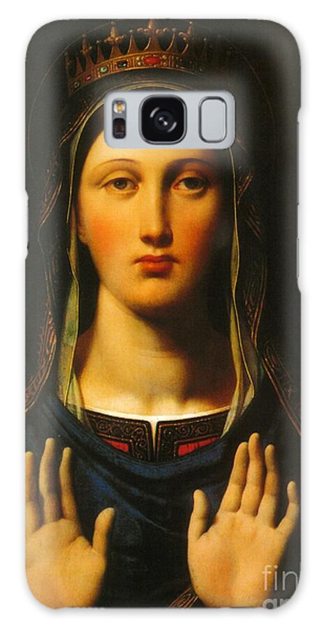 The Crowned Virgin Galaxy Case featuring the painting The crowned Virgin by Jean-Auguste-Dominique Ingres