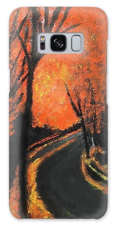 Landscape Galaxy Case featuring the painting The Devil's Pathway by Denise Morgan