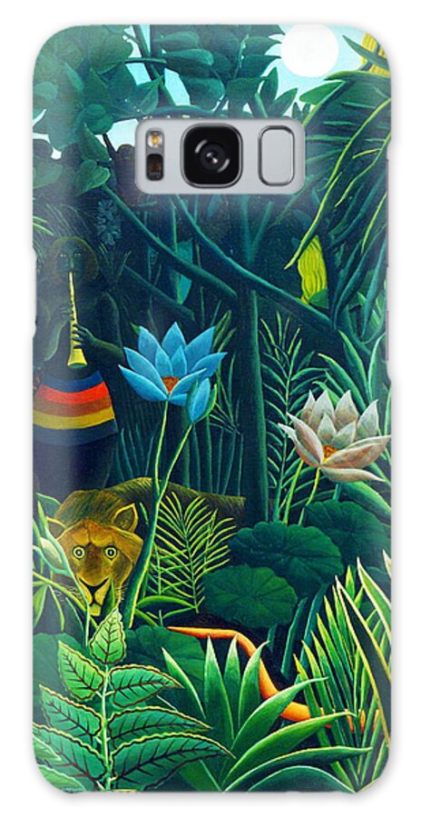 The Dream Galaxy Case featuring the painting The dream detail by Henri Rousseau