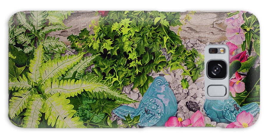 Florals Galaxy Case featuring the drawing The Edge of Home by Kelly Speros