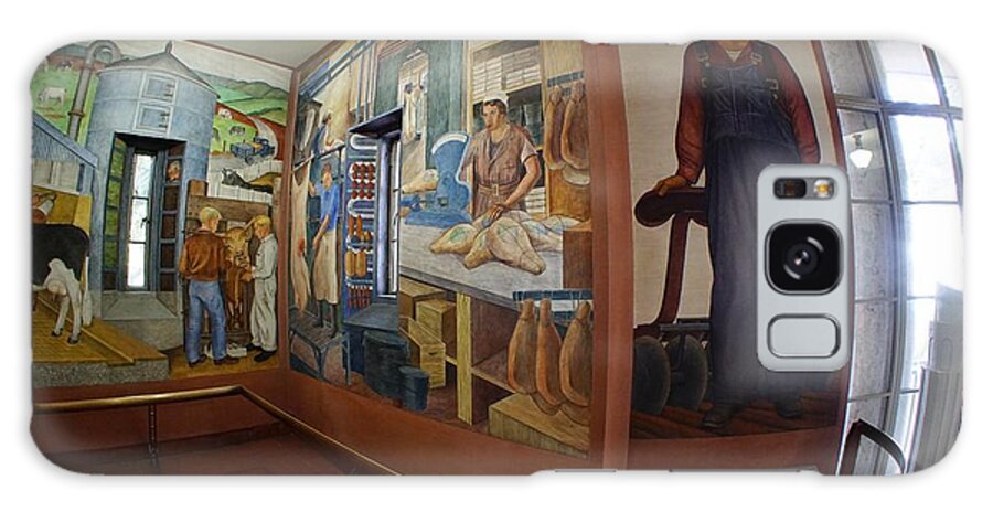 Coit Tower Murals Galaxy Case featuring the photograph The Farmer and Others by Tony Lee