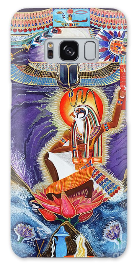 Ra Galaxy S8 Case featuring the mixed media The Father Ra by Ptahmassu Nofra-Uaa