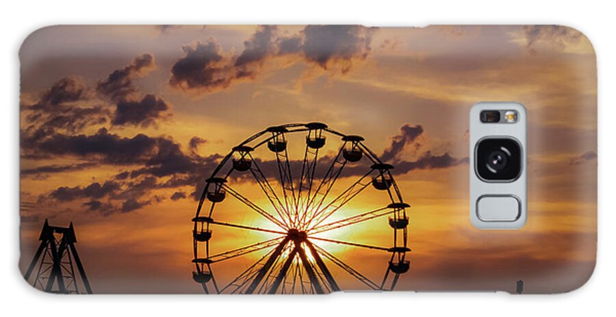 Sunset Galaxy Case featuring the photograph The Ferris Wheel by Christina McGoran