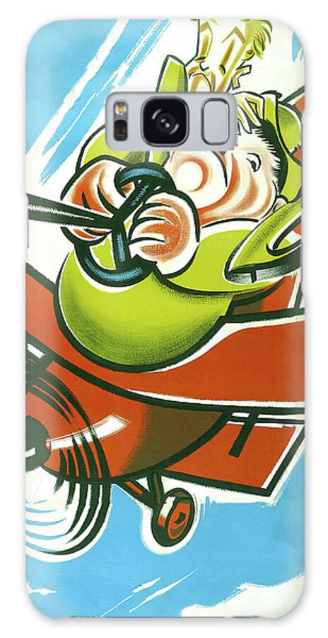 Flying Galaxy Case featuring the painting ''The Flying Deuces'', 1939, movie poster painting by Seguin by Movie World Posters