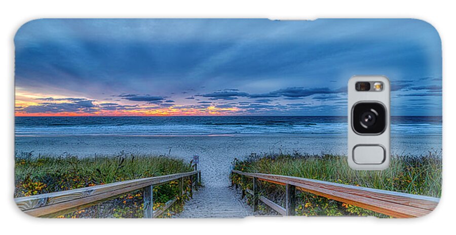 Footbridge Beach Galaxy Case featuring the photograph Morning Light by Penny Polakoff
