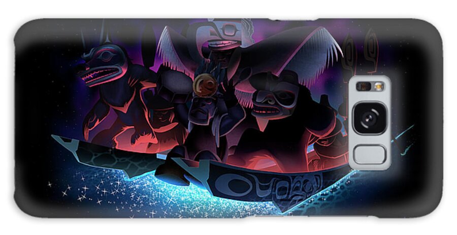 Haida Galaxy Case featuring the digital art The Future has Arrived by Derek Edenshaw and Dedos