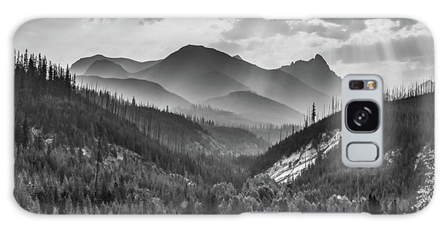 America Galaxy Case featuring the photograph The Glory Of Glacier National Park - Black and White by Gregory Ballos