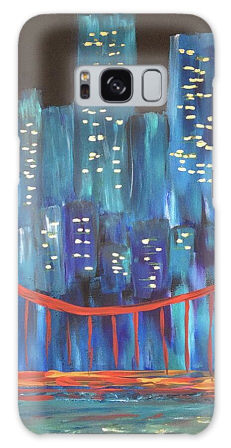 Cities Galaxy Case featuring the painting The Golden Gate by Debora Sanders