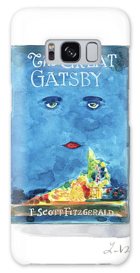 Great Gatsby Galaxy Case featuring the painting The Great Gatsby Early Edition Hardcover Book by Laura Row