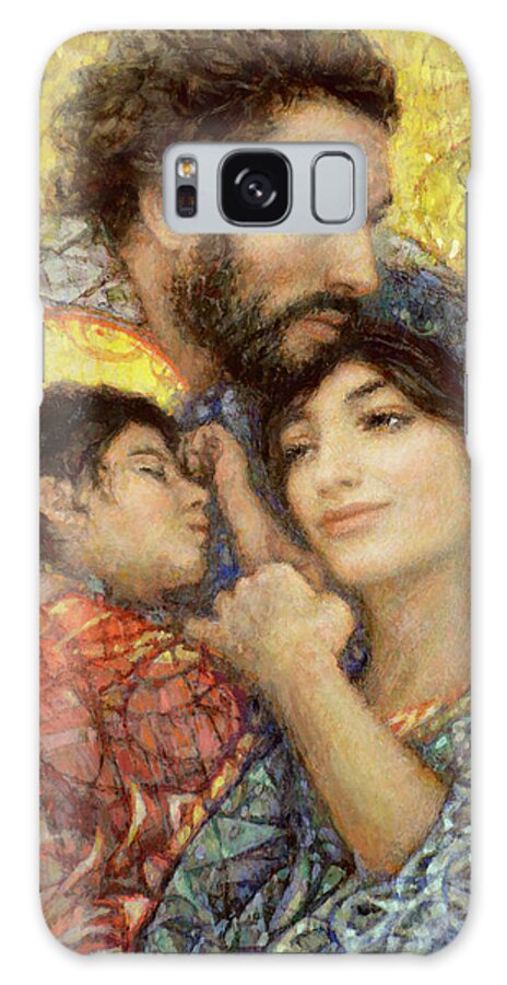 Holy Galaxy Case featuring the painting The Holy Family of Nazareth by Smith Catholic Art