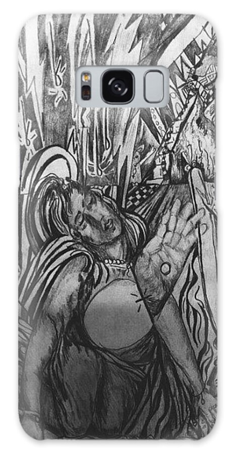 Religion Galaxy Case featuring the drawing The Holy Hole by Dawn Caravetta Fisher