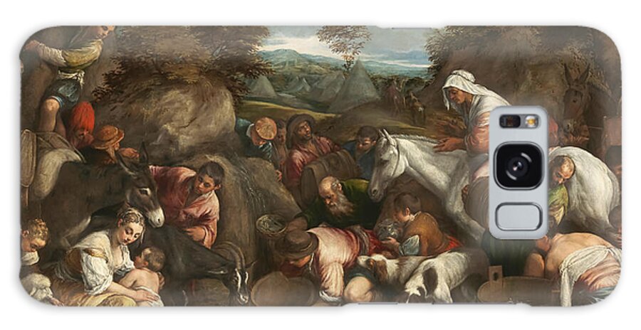 Jacopo Bassano Galaxy Case featuring the painting The Israelites gathering Water from the Rock by Jacopo Bassano by Mango Art