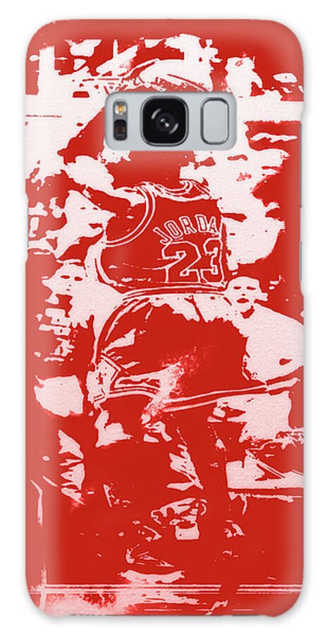 Michael Jordan Galaxy S8 Case featuring the mixed media The Last Shot by Brian Reaves